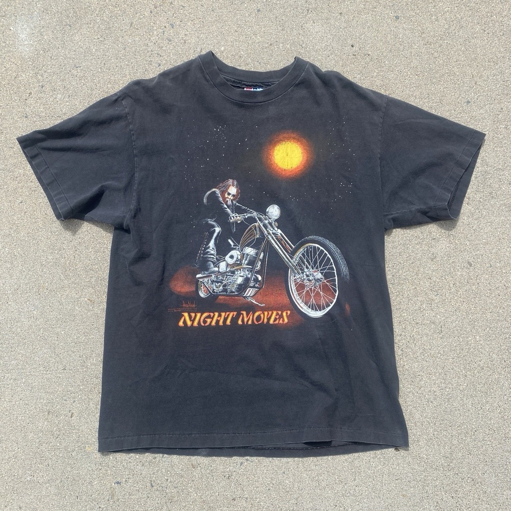 Vintage 90s Easyriders Shirt David Mann Art 1993 Panhead Chopper Biker Rodeo L